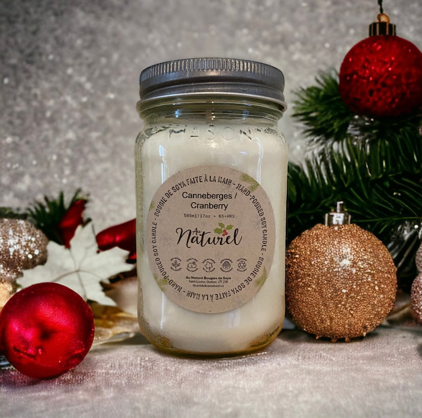 Holiday soy candles
