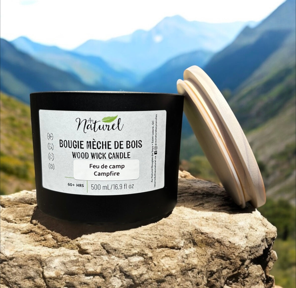 Crackling Campfire Wood Wick Natural Soy Candle