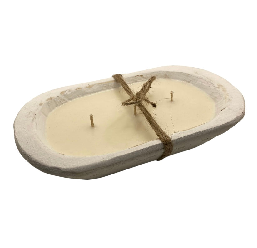 White wash DOugh Bowl