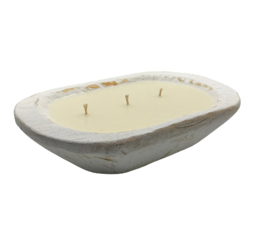 White wash DOugh Bowl